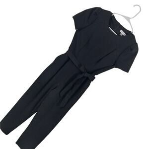 NWOT! CALVIN KLEIN! BLACK 1 PC BELTED WAIST, PUFF SLEEVE JUMPSUIT, ONESIE! SZ 4